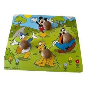 Melissa & Doug Disney Wooden Peg Puzzle – Mickey & Friends